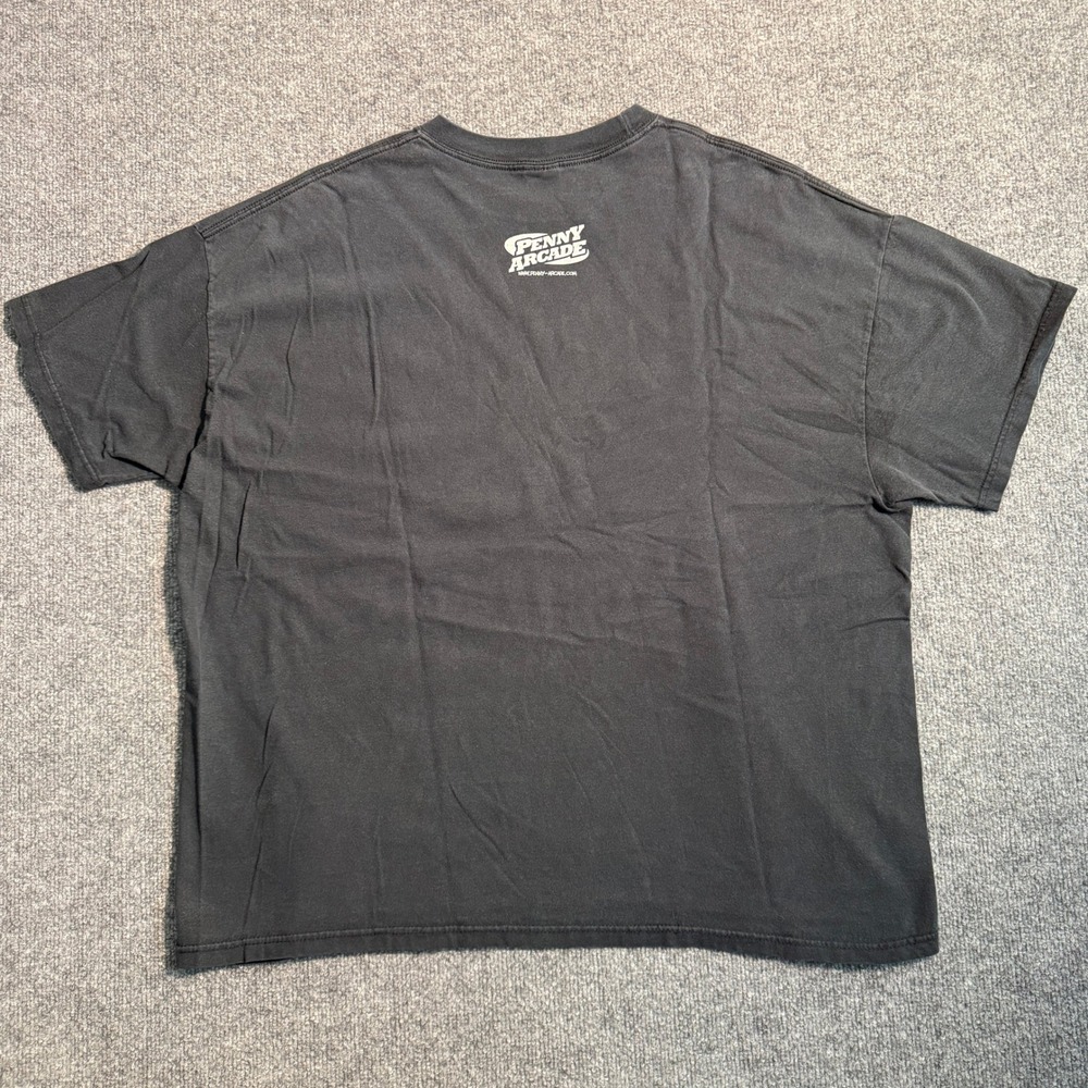 Vintage 2006 Penny Arcade Shoryuken Street Fighter T-Shirt Black Mens 2XL 2TG - Picture 7 of 7